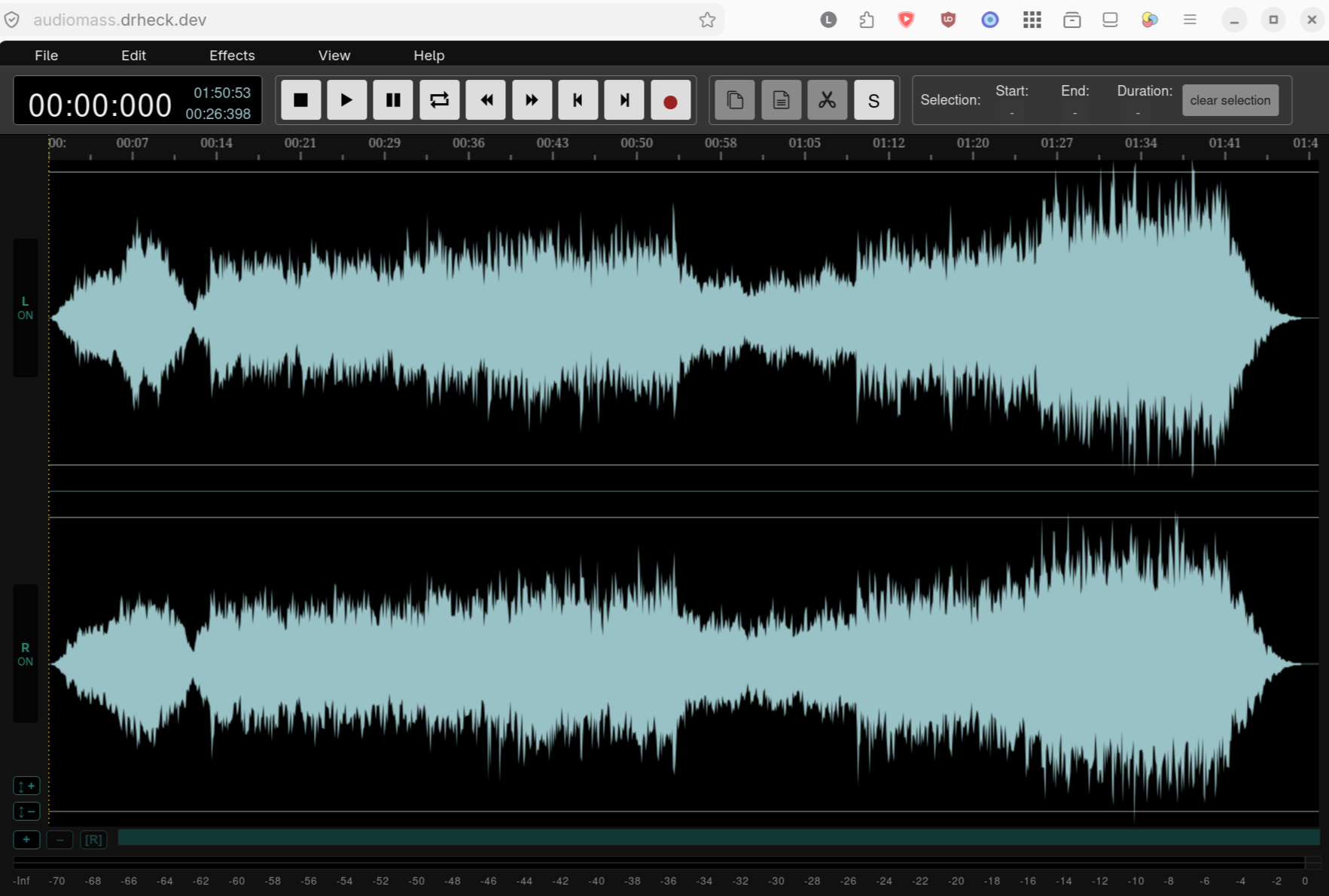 audiomass main view