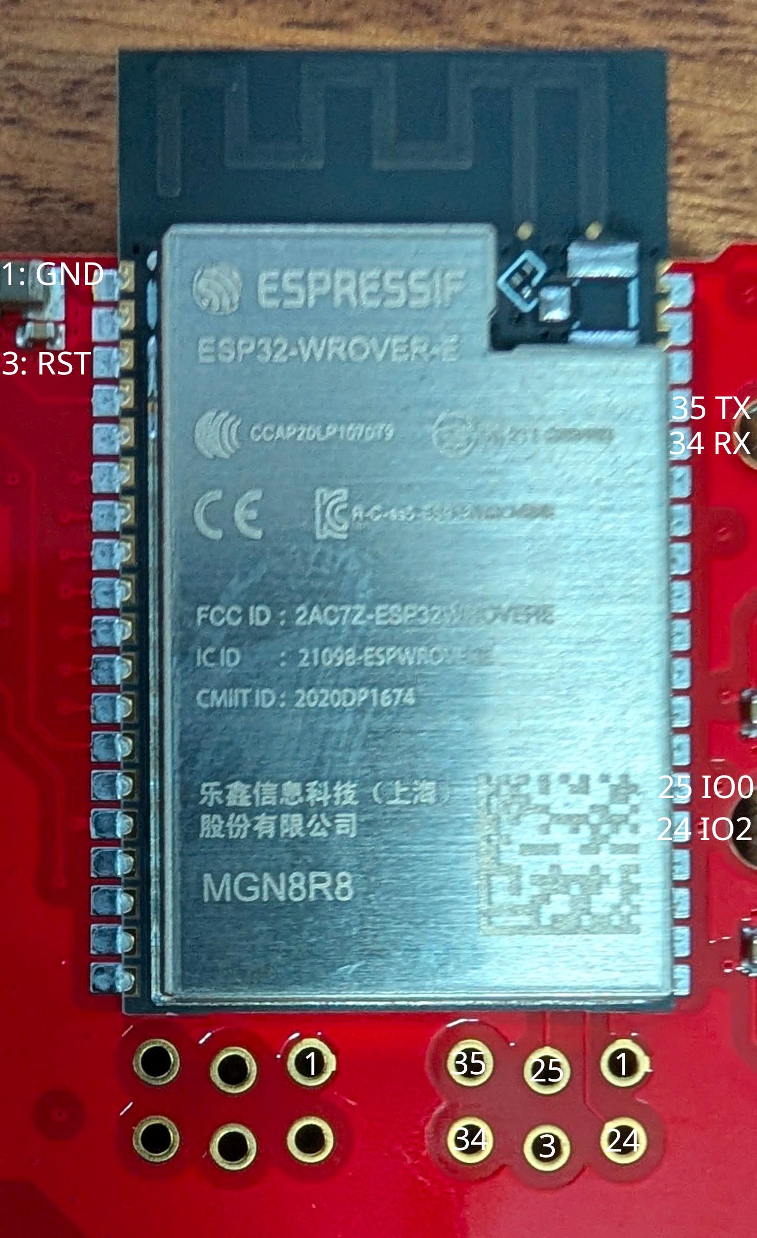FireBoard 2 ESP32-WROVER-E Pinout